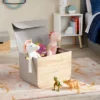 Large Natural Wood Rectangular Kids' Storage With Lid Gray - Pillowfort™ -Children Household Items GUEST 106f6013 00a9 44c8 bb8b 65523712ff72
