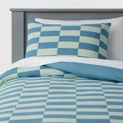 Checkers Kids' Duvet Cover Teal Blue - Pillowfort™ -Children Household Items GUEST 14283e51 e80b 450c 91f0 19dc53607c84