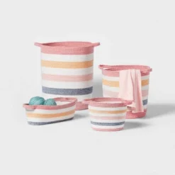 Striped Coiled Rope Kids' Storage Bin - Pillowfort™ -Children Household Items GUEST 18fc3409 df85 4518 a061 53954e0e0439