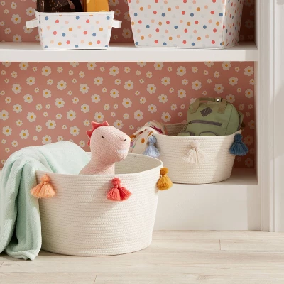 Kids' Coiled Rope With Tassels - Pillowfort™ 3 Kids' Coiled Rope With Tassels - Pillowfort™