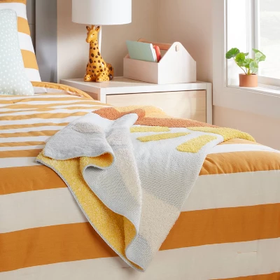 48"x58" Knit Kids' Throw Sunshine Blue - Pillowfort™ 4 48"x58" Knit Kids' Throw Sunshine Blue - Pillowfort™ - Image 2