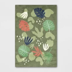 Dinosaur Shapes Kids' Rug Green - Pillowfort™ -Children Household Items GUEST 36dc32e8 a2e7 4b94 9907 c2937ad75559