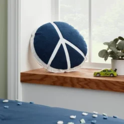PeaceKids' Kids' Throw Pillow Navy - Pillowfort™