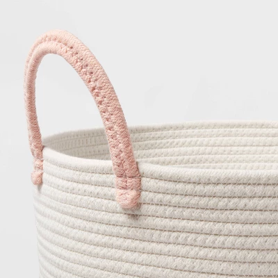 Large Color Block Coiled Rope Kids' Storage Basket Blue/White - Pillowfort™ 4 Large Color Block Coiled Rope Kids' Storage Basket Blue/White - Pillowfort™ - Image 2