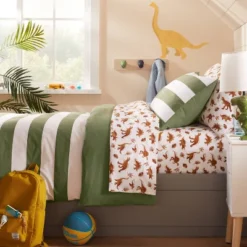 Dinosaur Cotton Kids' Sheet Set Watercolor Brown - Pillowfort™ -Children Household Items GUEST 55087fec a779 486a 9945 ee4bbde2aafc