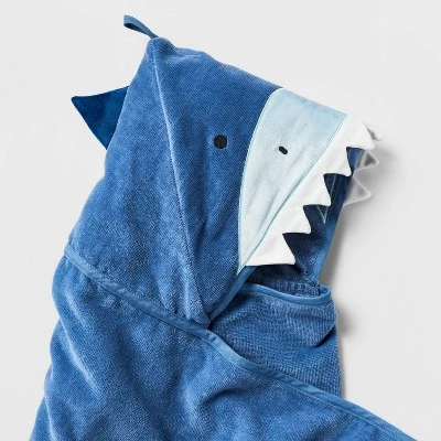 25"x50" Shark Kids' Hooded Towel - Pillowfort™ 4 25"x50" Shark Kids' Hooded Towel - Pillowfort™ - Image 2