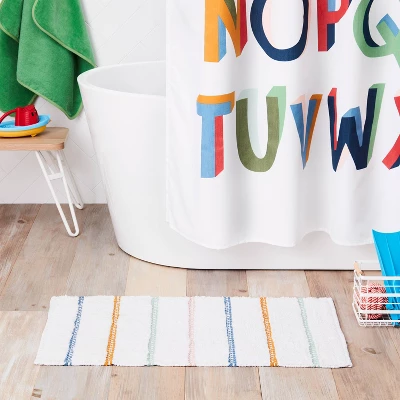 Striped Kids' Bath Rug - Pillowfort™ 3 Striped Kids' Bath Rug - Pillowfort™