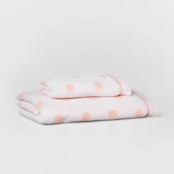 Dot Kids’ Towel Pink With SILVADUR™ Antimicrobial Technology - Pillowfort™ -Children Household Items GUEST 82282e18 c513 4bb1 bb75 01d4a3c27447