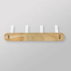 Metal And Wood Hanging Kids' Wall Hooks White - Pillowfort™ -Children Household Items GUEST aed7a8b1 ab9c 4cdf 876a e71da6f63d0f