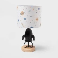 Spaceship Figural Kids' Table Lamp Black - Pillowfort™ -Children Household Items GUEST b953c39f 7371 46a8 af8c cd9aba209288