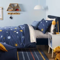 Space Cotton Kids' Comforter Set Navy - Pillowfort™ -Children Household Items GUEST bedd9c16 9802 4efb a548 f04f4288ffab 1