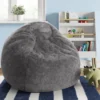 XL Fuzzy Kids' Bean Bag Gray - Pillowfort™ -Children Household Items GUEST bff175fe 567c 45d6 9ac8 675f265321af