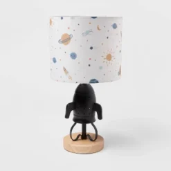 Spaceship Figural Kids' Table Lamp Black - Pillowfort™ -Children Household Items GUEST c37d4d3d 655c 4fe9 b3e8 5cfa6e05c0ef