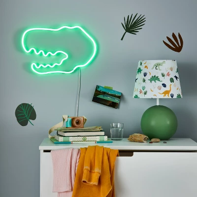 Neon Dinosaur GreenKids' Wall Decor - Pillowfort™ 3 Neon Dinosaur GreenKids' Wall Decor - Pillowfort™