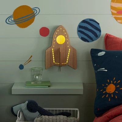 Rocket Wood Lit Kids' Wall Decor - Pillowfort™ 4 Rocket Wood Lit Kids' Wall Decor - Pillowfort™ - Image 2