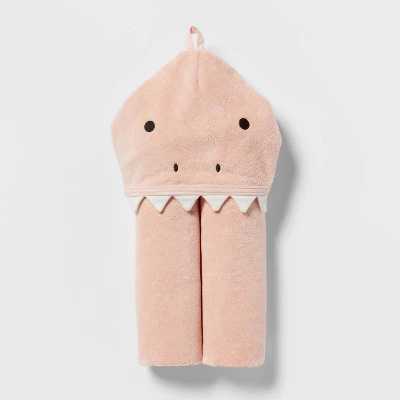 25"x50" Pink Dinosaur Kids' Hooded Towel - Pillowfort™ 5 25"x50" Pink Dinosaur Kids' Hooded Towel - Pillowfort™ - Image 3