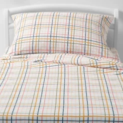 Plaid Print Cotton Kids' Sheet Set - Pillowfort™ -Children Household Items GUEST dfc89128 ffe1 41dd b87e d8e45fac1447