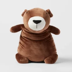 Bear Weighted Plush Kids' Throw Pillow Brown - Pillowfort™ -Children Household Items GUEST e14bf083 0b66 46ff 9039 736ae79b5f51