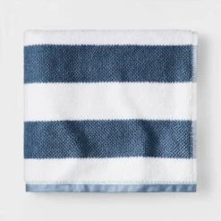 Striped Kids’ Towel Navy With SILVADUR™ Antimicrobial Technology - Pillowfort™ -Children Household Items GUEST e97c7b6b a46c 47c0 bcaf 2687e1db21b6