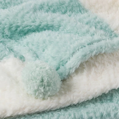 Teddy Bear Striped Kids' Throw Plush - Pillowfort™ 4 Teddy Bear Striped Kids' Throw Plush - Pillowfort™ - Image 2