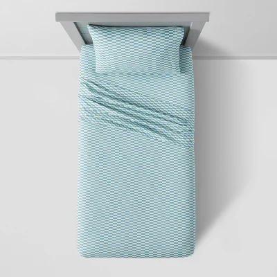 Cotton Kids' Sheet Checker - Pillowfort™ 4 Cotton Kids' Sheet Checker - Pillowfort™ - Image 2