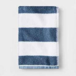 Striped Kids’ Towel Navy With SILVADUR™ Antimicrobial Technology - Pillowfort™ -Children Household Items GUEST f26dbb3a e119 49cf b04c 6b924d0ea37b