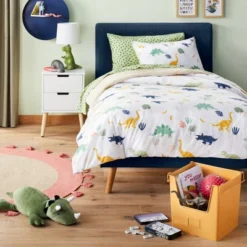 Dinosaur Cotton Kids' Comforter Set - Pillowfort™ -Children Household Items GUEST f84c0b17 f183 4358 8b75 9e51b0c65099