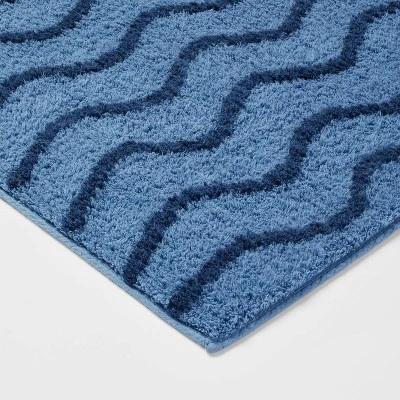 Wave Kids' Bath Rug Navy - Pillowfort™ 4 Wave Kids' Bath Rug Navy - Pillowfort™ - Image 2